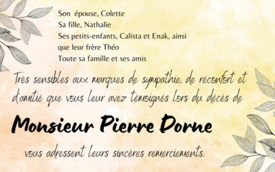 Décès de Pierre Dorne